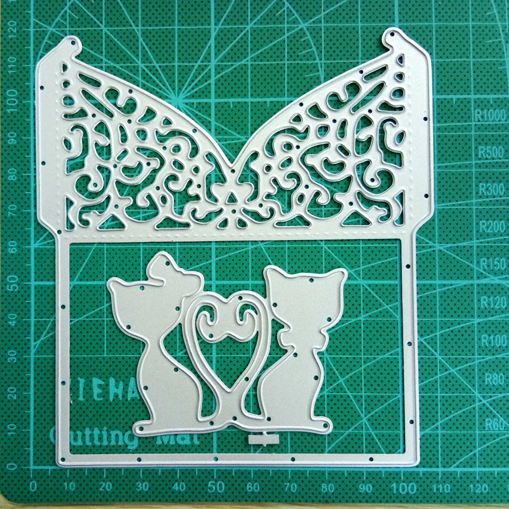  Estel Cat Invitation Card Stitch Metal Steel Cutting Dies Stencil for Scrapbooking Cards Making New - 32967336421