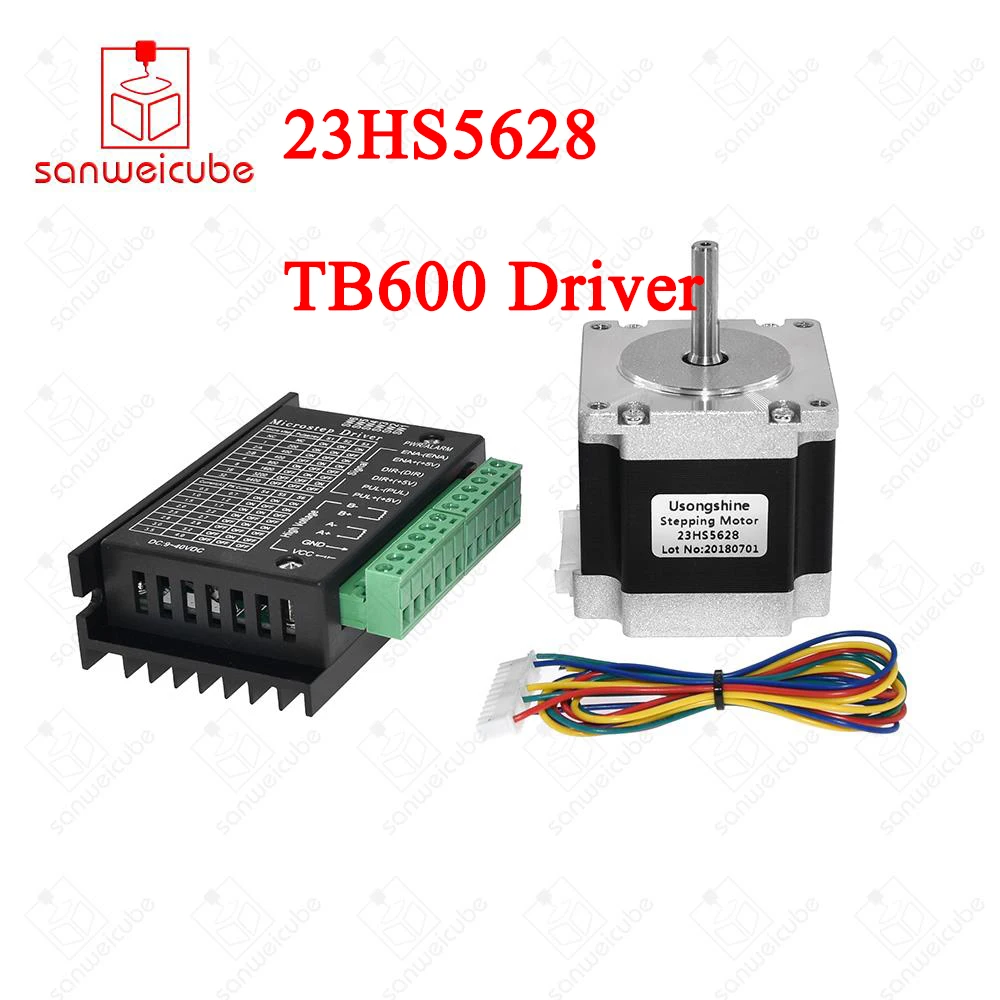 

1set 23HS5628 Nema 23 Stepper Motor 57 Motor 2.8A with TB6600 Stepper Motor Driver NEMA17 / 23 motors for CNC and 3D printer