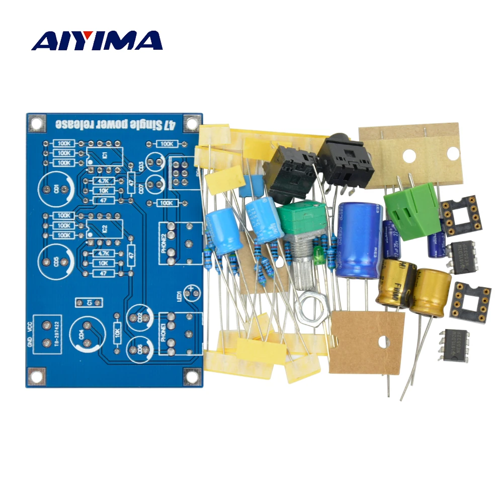 Aiyima 47 Усилители для наушников Портативный AMP Наборы аудиофилов HIFI DIY один питания