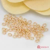 20PCS 3.2~10MM thickness 0.7~0.8MM 24K Champagne Gold Color Plated Brass Round Jump Rings Split Rings Jewelry Findings ► Photo 3/3