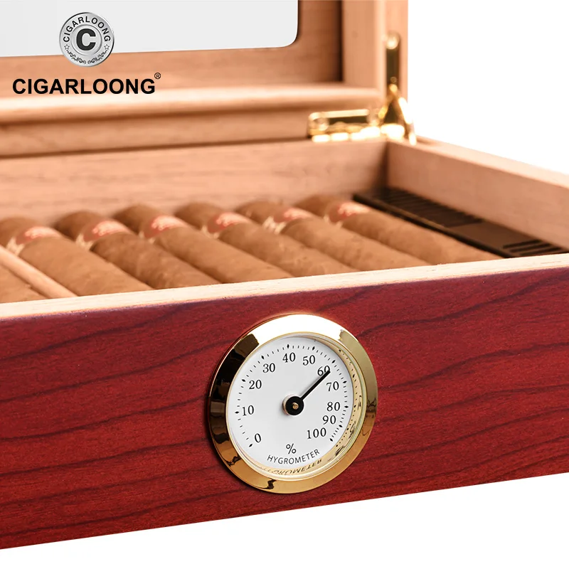  Cedar Wood Cigar Travel Humidor Box Portable Cigar Case W/ Humidifier Hygrometer Cigar Humidor Box 
