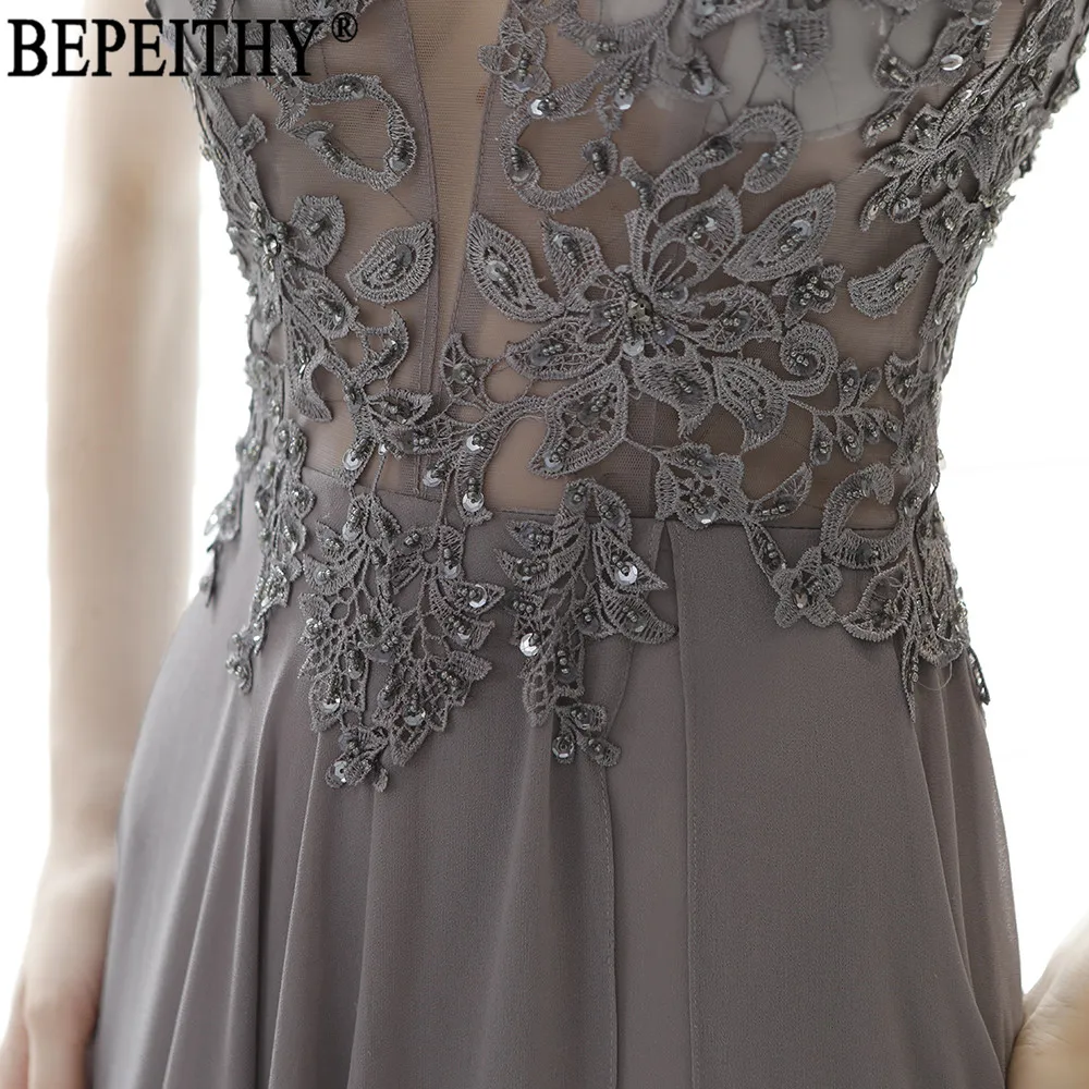 BEPEITHY vestido de festa, дизайн, v-образный вырез, аппликация, бисер, Длинное Элегантное платье, вечерние платья