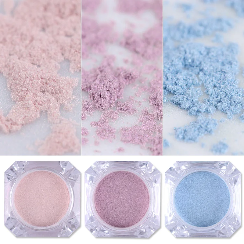 

2g Nail Powder Glitter Shining Colorful Beauty Design Mirror Pearl Effect Nail Art Chrome Pigment Dust Nail DIY Decoration Tips