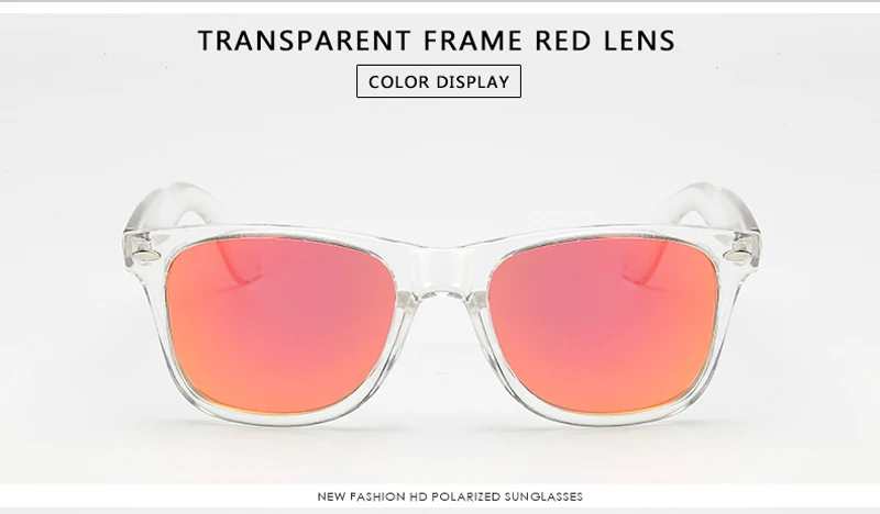 Длинные Мужские поляризационные солнцезащитные очки, женские зеркальные отражающие солнцезащитные очки, очки для вождения, мужские UV400 Gafas masculino, женские - Цвет линз: TR Red