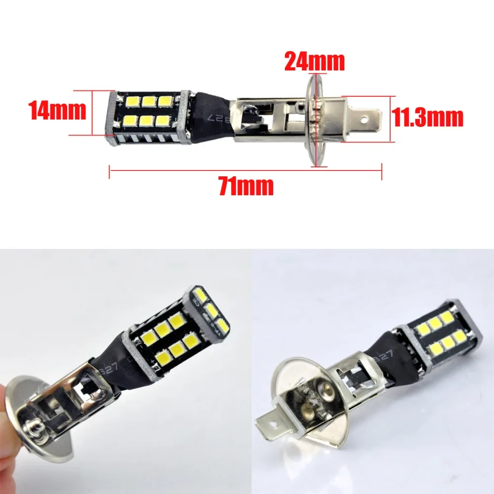 AutoEC 2 шт. H1 15SMD 2835 Светодиодный автомобильный Автомобиль Авто DRL Противотуманные ходовые фары фара лампа DC12V белый# LJ57