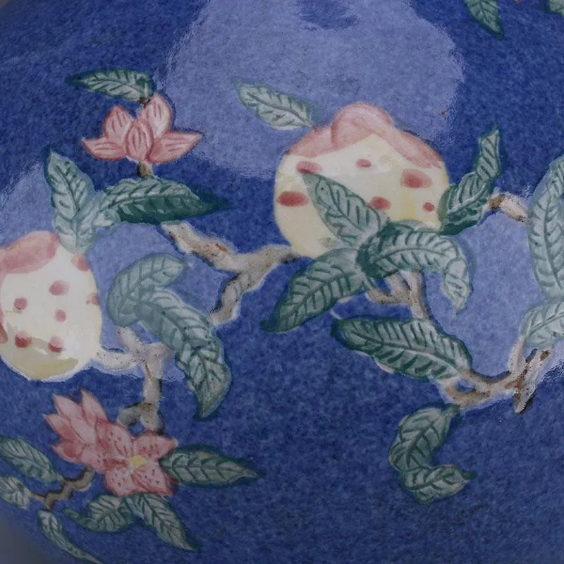 Античная Ming ваза традиционная китайская Синяя Керамическая Снежинка птица для