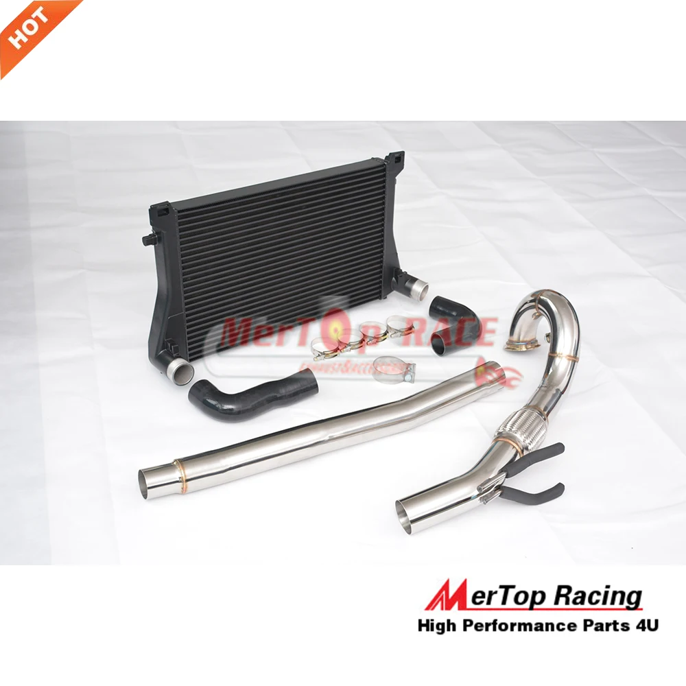 Мертоп гонки интеркулер наборы + Downpipe для A3 S3 MK7 R 1 8 T 2 0 T|kit kits|kit intercoolerdownpipe 1.8t |