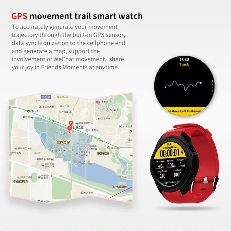 In Stock Makibes G05 Men's GPS Watches Color Screen Smart Watches 500mAh multi-sports Answer calls Support SIM TF card Bluetooth
