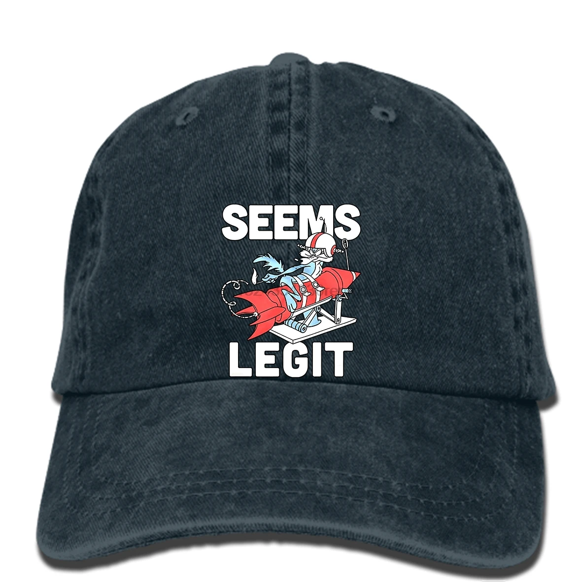 hip hop Baseball caps Man cheap cap Looney Tunes Wile E Coyote Seems Legit Mens Graphic hat | Аксессуары для одежды