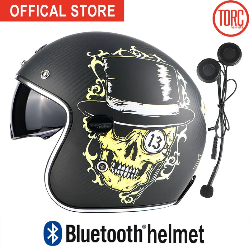 Мотоциклетный кросс helmetConnect с поддержкой Bluetooth из углеродного волокна |