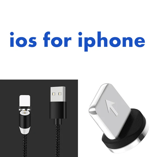 1 м/2 м Магнитный USB кабель для IPhone Xs Xr 8 7 Plus 6S usb type C кабель Micro USB кабель для зарядки для samsung Xiaomi HUAWEI LG - Цвет: Синий