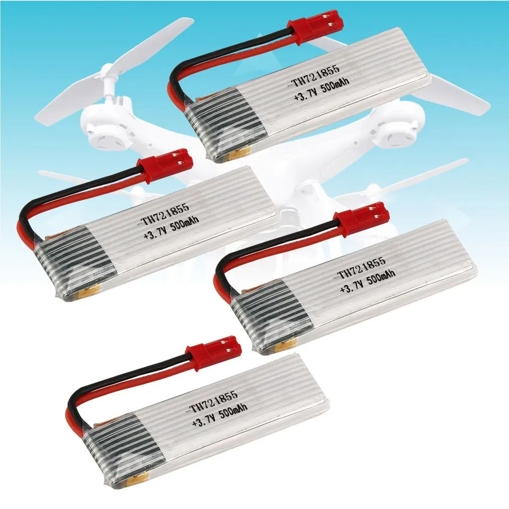 4 шт 3 7 V 500 mAh Li po Батарея с в 1 Зарядное устройство для Wltoys V966 V977 BAYANGTOYS X20 H37 RC Дрон