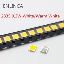 100 шт. 0,2 Вт SMD 2835 Светодиодный светильник 20-25lm белый натуральный холодный теплый белый SMD светодиодный чип 3,0-3,6 В для всех видов светодиодный светильник