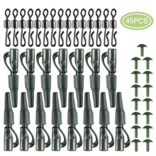 Быстросменная Поворотная Рыбная леска, бусина, защелкивается, зажим, свинцовый зажим, рыболовные аксессуары, набор рыболовных снастей, резиновый рукав, бусины Chod, Вертлюги с большим глазом