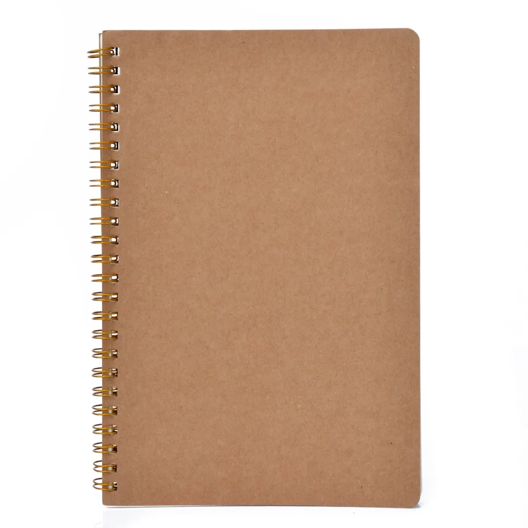 Solid Cardboard Cover Notebook A5 Medium Dotted Grid Spiral Journal 100 Pages Durable Notepad for Taking Note Diary Planning