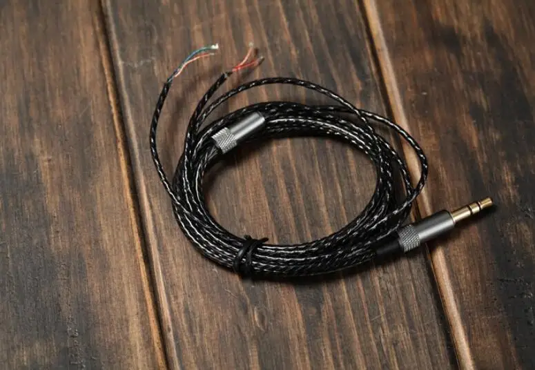 HIFI Earphone Cable for DIY Replacement Hot Golden plated plug 1.2m