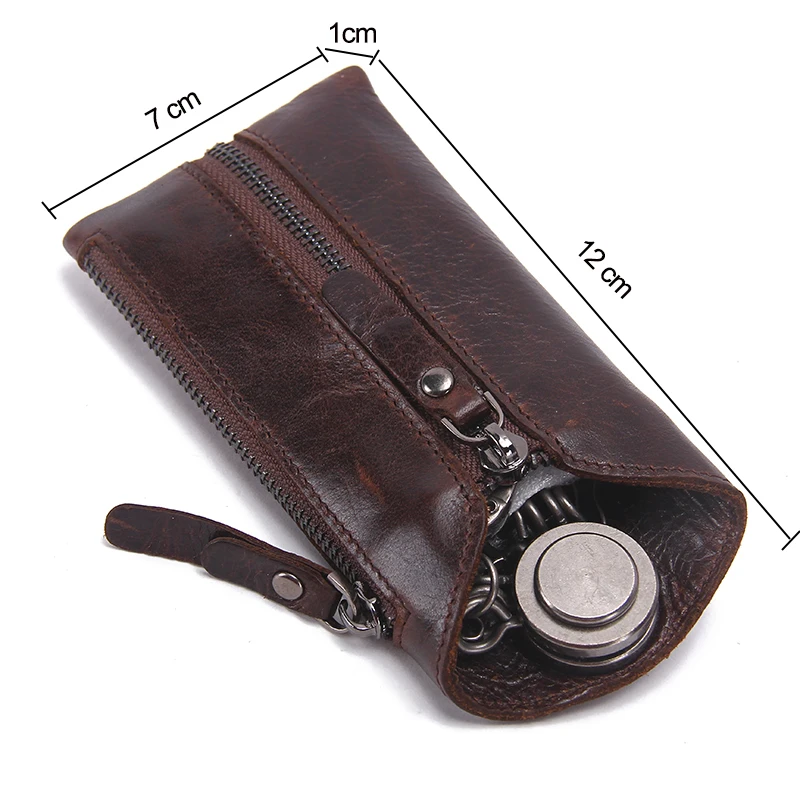 Leather Key Wallet Case Holder Organizer Keychain Covers for Women and Men