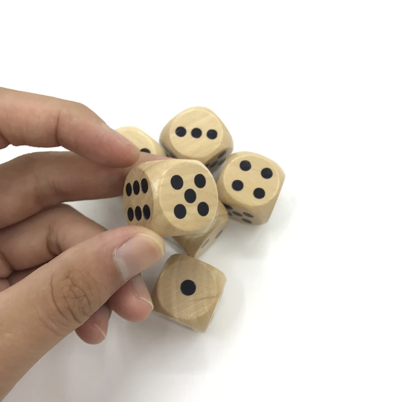 Woodiness Drinking Dice Solid Wood Puzzle Children Teaching Dice Set game dice,dice set 5Pcs/Lot