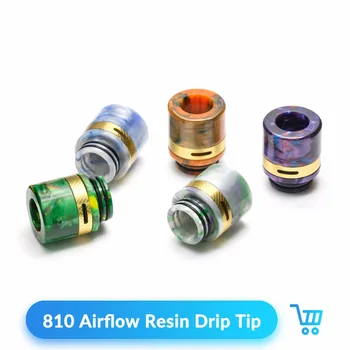 

Quartz Banger 30pcs 810 Resin Drip Tip Adjustable Airflow for Kennedy24 RTA Atomizer Vape Tank Mouthpiece E Cig Accessories