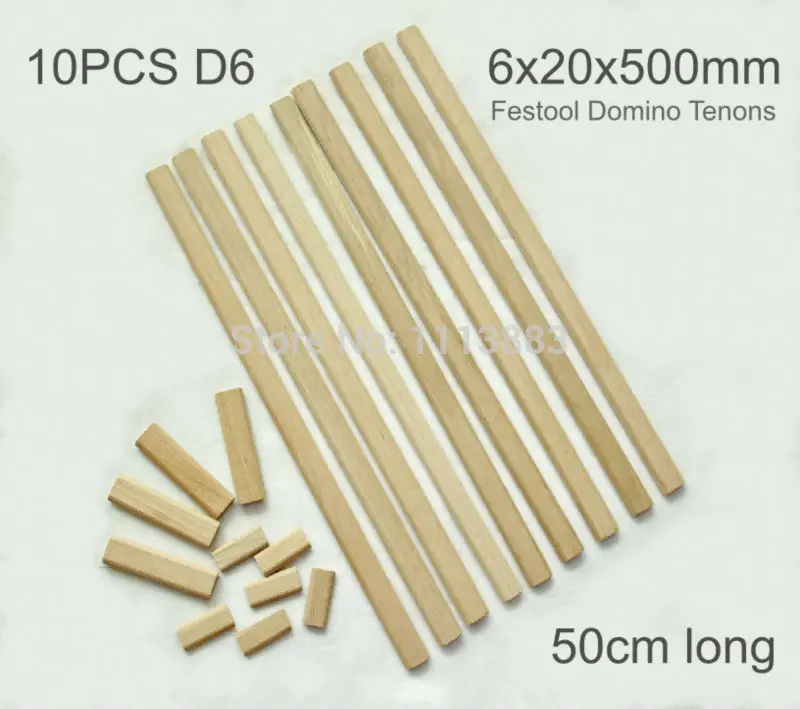 

10PCS of 6x20x500mm Domino XL Beech Tenon Rod, Domino Dowels for Festool DF500