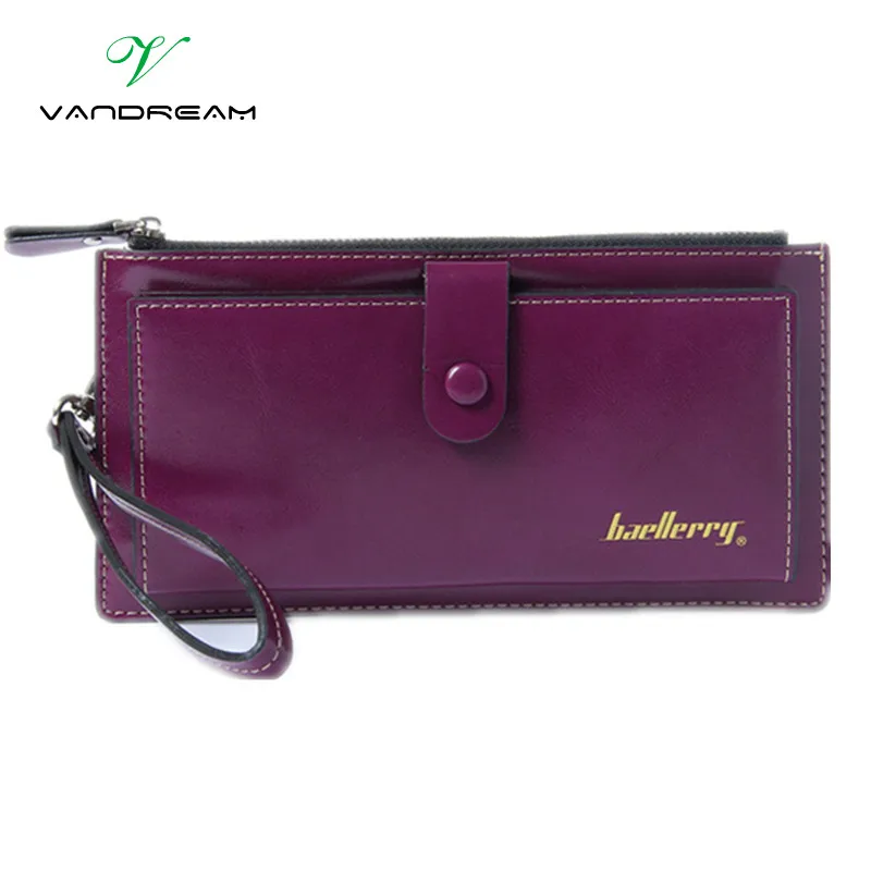 

Can Track Women Wallets Brand Design High Quality Leather Wristlet Female Hasp Fashion Dollar Price Long Lady Clutch Coin Purses