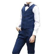 2019 New Boys Plaid Wedding Suits Top Quality 4Pcs Children Formal Costume Suit for Graduation Kids Formal Suits Size 3-14T 2019 New Boys Plaid Wedding Suits Top Quality 4Pcs Children Formal Costume Suit for Graduation Kids Formal Suits Size 3-14T