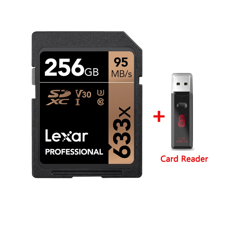 Карта памяти Lexar 95 м/с SDXC 32 Гб 64 Гб 128 ГБ sd-карта U1 SDHC класс 10 U3 256G 512G 1T карта памяти для видеокамеры 1080p 3D 4K - Емкость: 256G2