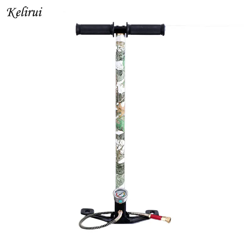

Hand Air Pump High Pressure 3 Stage PCP Car Mini Hand Operated Air Pump Hunting PCP pump camouflage color 300bar 30mpa 4500psi