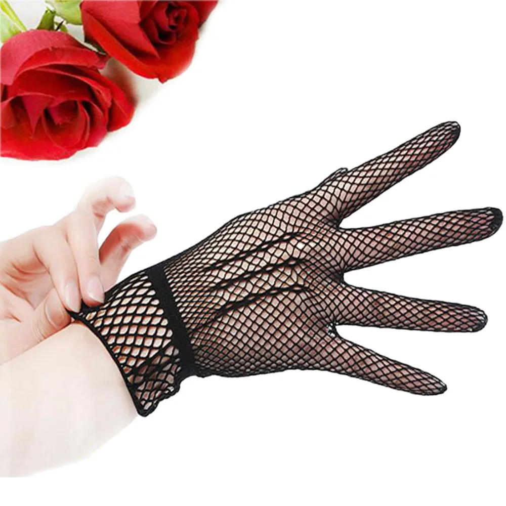 

Good Quality Fishnet Mesh Gloves Fashion Women Gloves Summer Protection Lace Elegant Lady Style Gloves