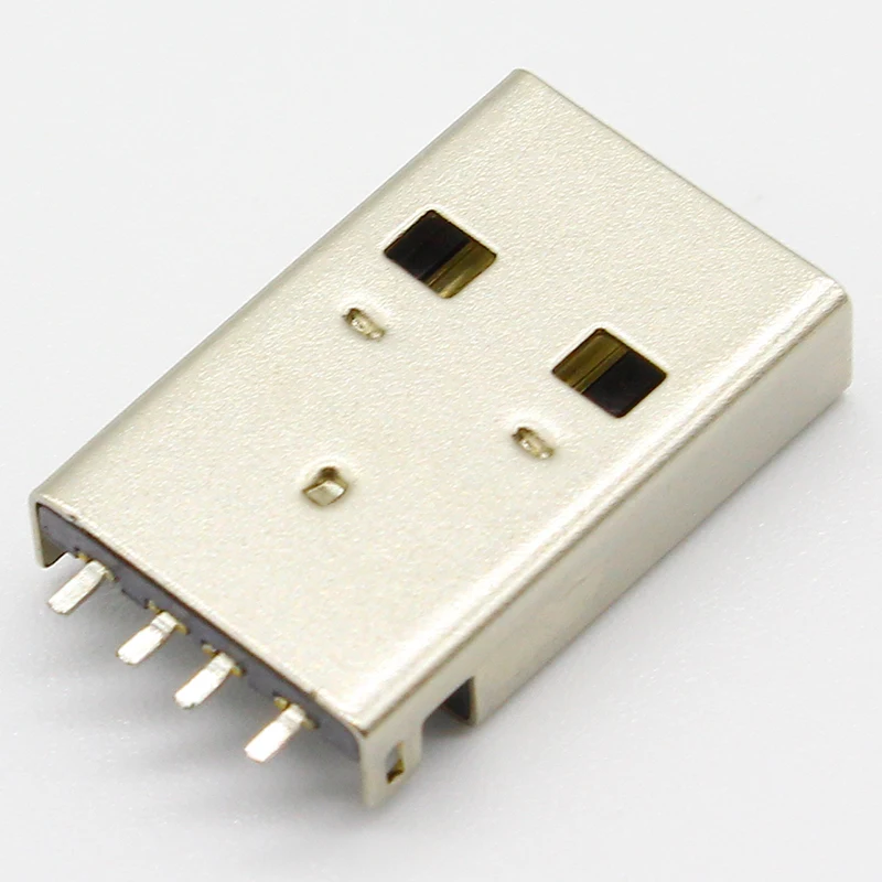 10 шт./лот USB 2 0 4 контактный разъем типа A SMT черный G49 для передачи данных и