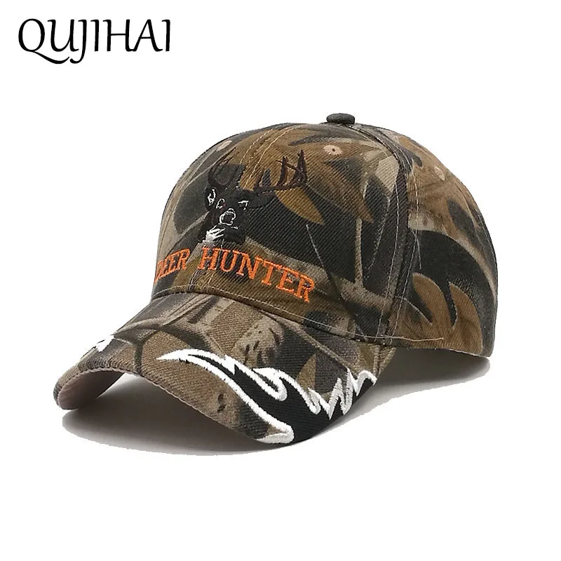 Qujihai шляпа Для мужчин женщин Бейсбол Кепки солдат камуфляж Snapback S Армейский