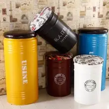 Винтаж барный стул. Творческий ведро барный стул. Круговой олова ведро барный стул. Стул хранения