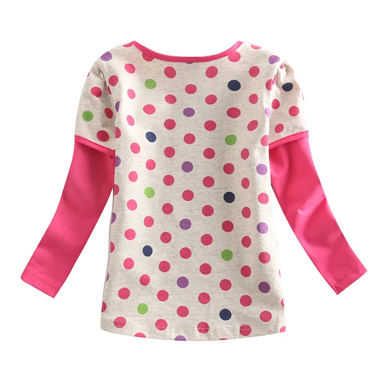 

fashion girl t shirt   kids wear lovely dot girl's clothing All for children clothing accessories roupas infantil meninos enfant