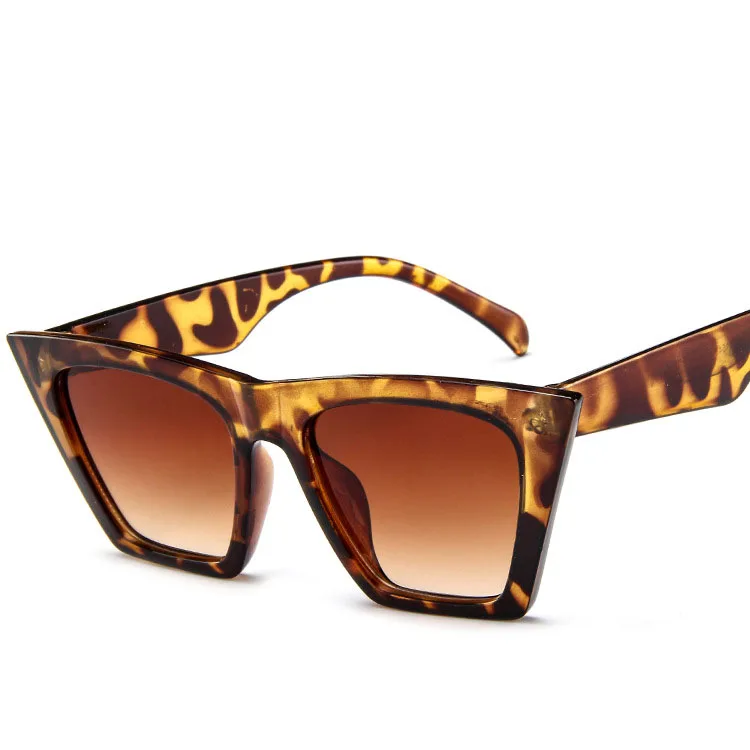 Leopard RBROVO, пластиковые винтажные роскошные солнцезащитные очки для женщин, яркие цвета, линзы, классические ретро очки для путешествий - Цвет линз: Leopard