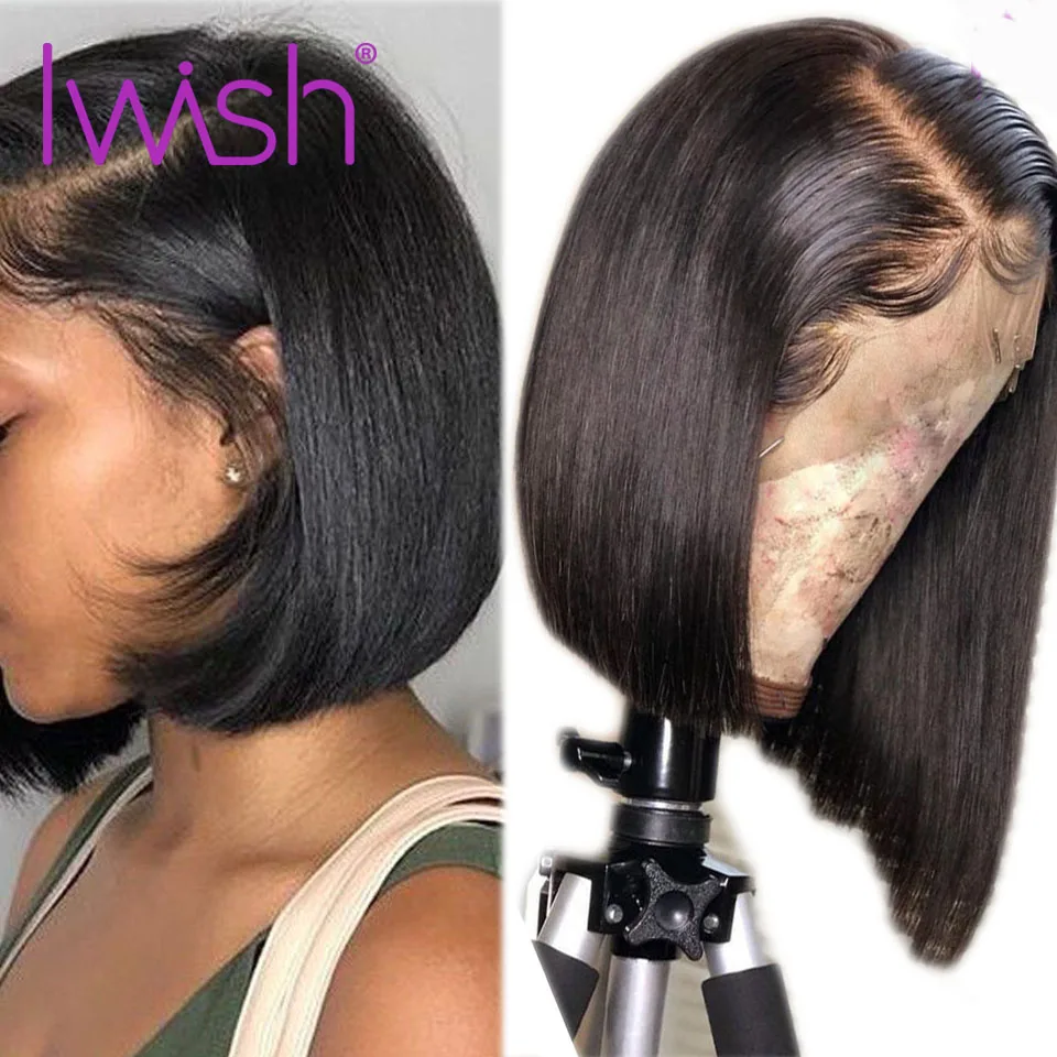 Lace Front Wig Bob Lace Front Wigs Straight Short Brazilian Preplucked