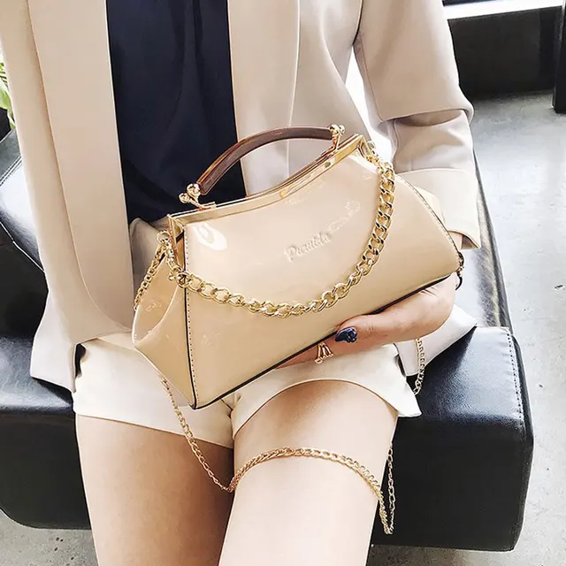 Bag For Women 2018 New Summer Candy Color Red Pink Patent Leather Bag For Women 2018 New Summer Candy Color Red Pink Patent Leather Handbag Shoulder Crossbody