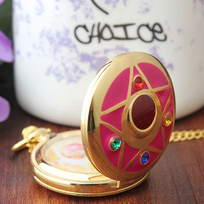 Wholesale-35X35MM-Colorful-Moon-Pocket-Watch-Necklace-Vintage-Bronze-Pendant-Women-Fob-Watch-with-Necklace-Chain (2)