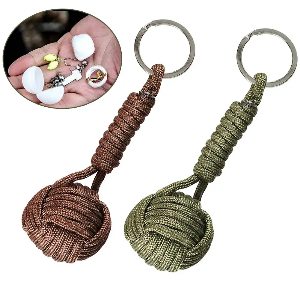 

Security Protection Fist Knot Ball Self Defense Outdoor Lanyard Survival Key Chain YS-BUY