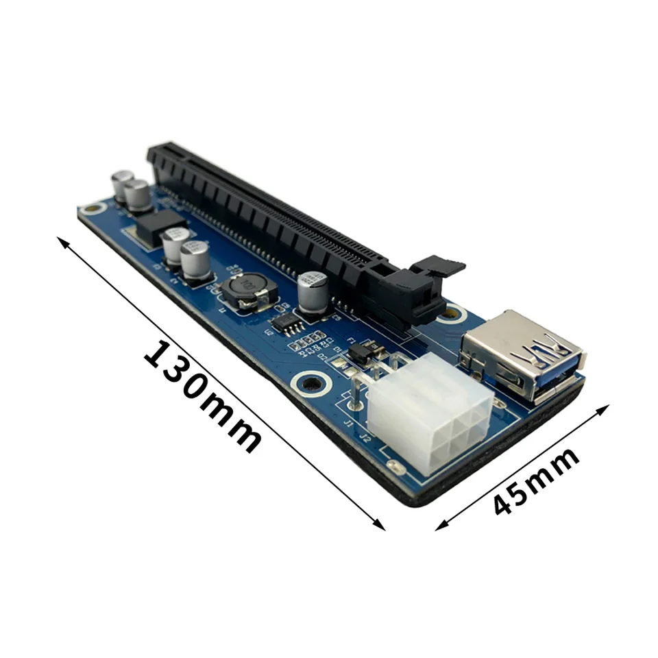 2 шт. переходная карта PCI E 1x к 16x Express адаптер USB 3 0 кабель для передачи данных 6
