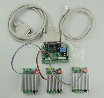 

CNC Router 3 Axis Kit,TB6600 3 Axis Stepper Motor Driver Controller kit 4.5A mach3 + one 5 axis breakout board