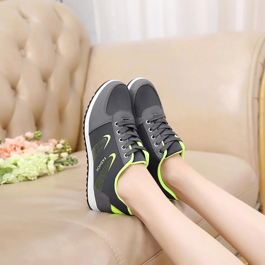 

Women running shoes sneakers Lace-up breathable lightweight mesh outdoor cushioning sports shoes non-slip Ladies walking shoes