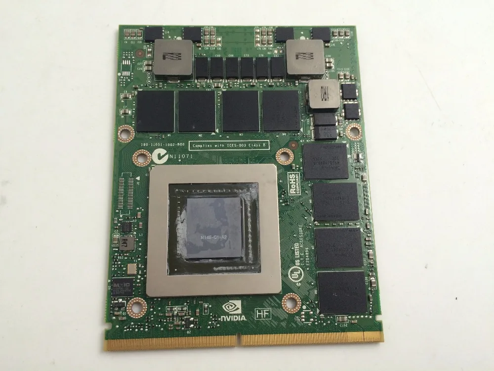 N14E-Q1-A2 for Dell Precision M6600 M6700 NVIDIA Quadro K3000M DDR5 2GB MXM VGA Graphic Video Card