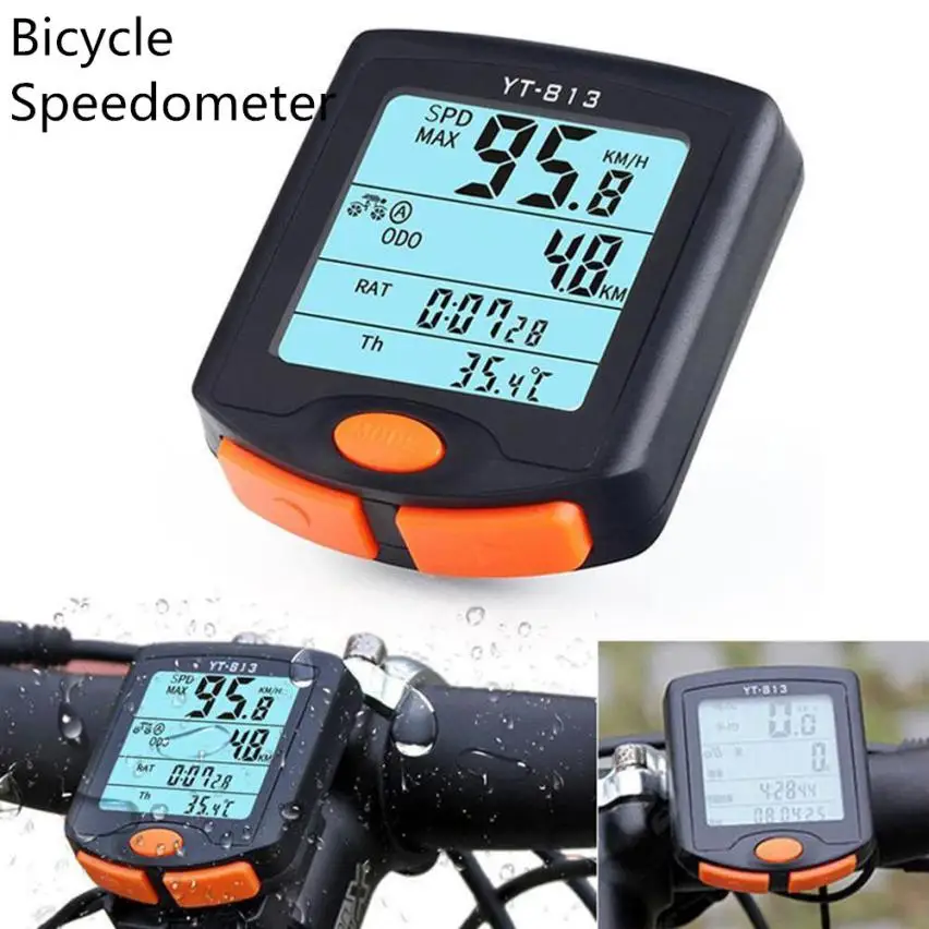 

ISHOWTIENDA Wireless Bike Cycling Bicycle Cycle Computer Odometer Speedometer Backlight Good for outdoor equipment #25