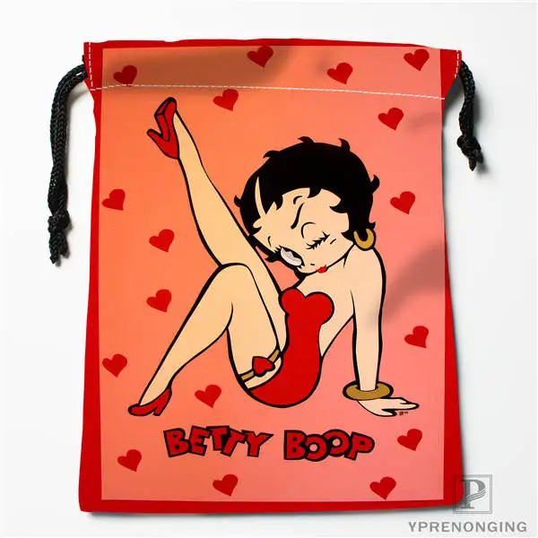 Изготовленные на заказ сумки Betty Boop на шнурке для путешествий, мини-сумка для плавания, пеших прогулок, игрушечная сумка, размер 18x22 см#0412-04-225 - Цвет: Drawstring Bags