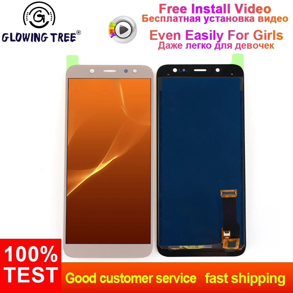 

Adjustable 2 Color For SAMSUNG Galaxy A6 2018 A600 LCD A600F A600FN LCD Display Module Monitor + Touch Screen Sensor Assembly