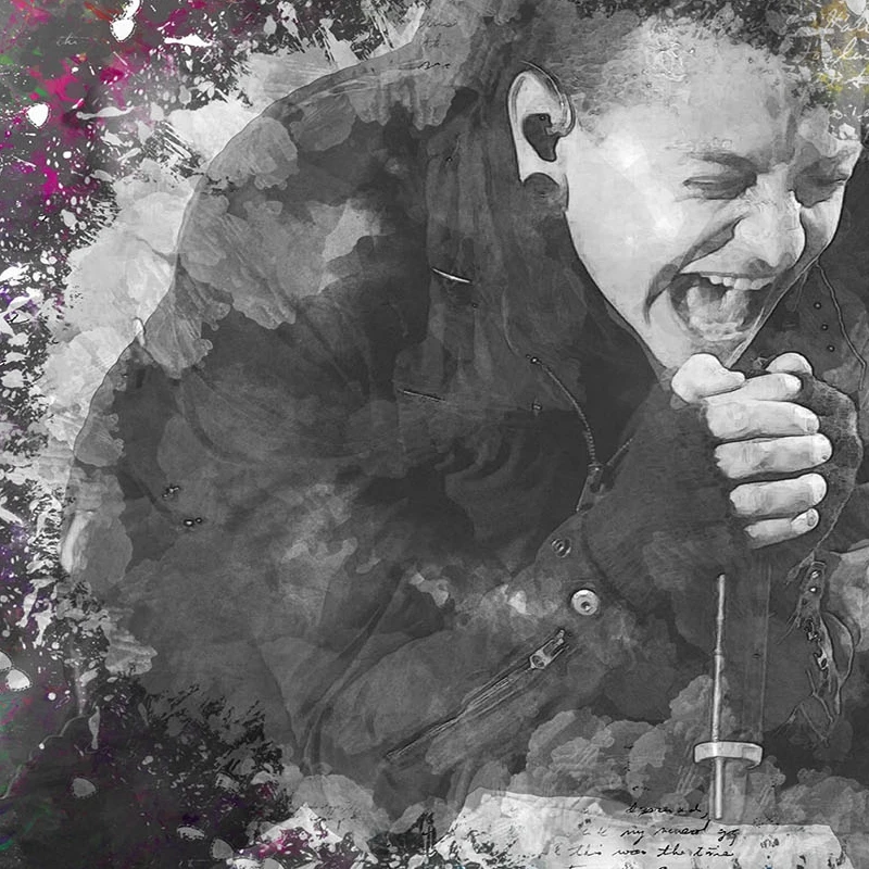 Художественный принт Chester Bennington Постер музыкальная настенная Картина на холсте