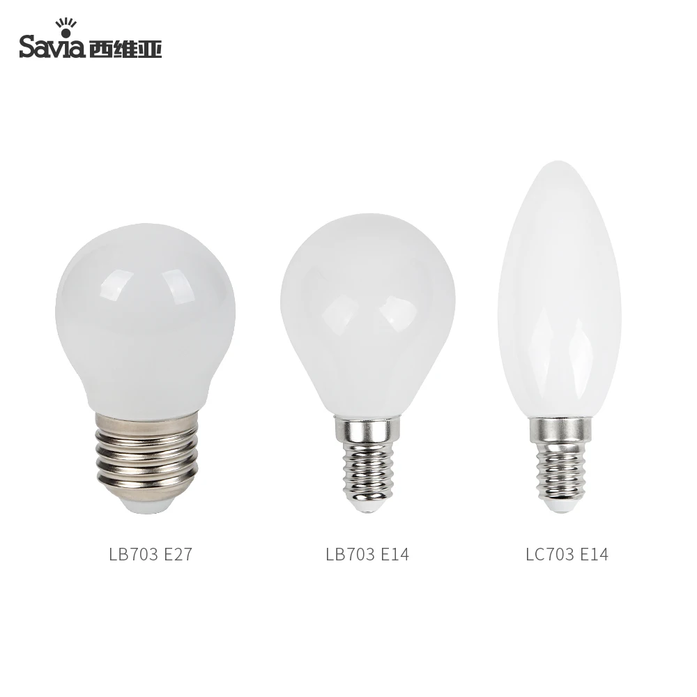 Savia новый дизайн E14 E27 полный стеклянный свет bub 3 Вт 360 градусов угол обзора супер
