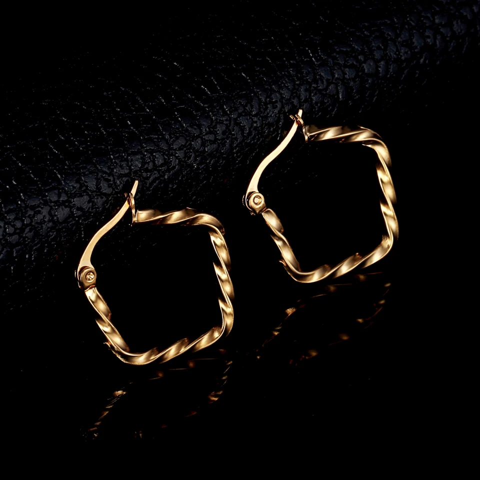 

Punk Style Thread Circle Stainless Steel Woman Hoop Earrings Set For Women Nickel Free Party Jewelry Gift Brincos Aros