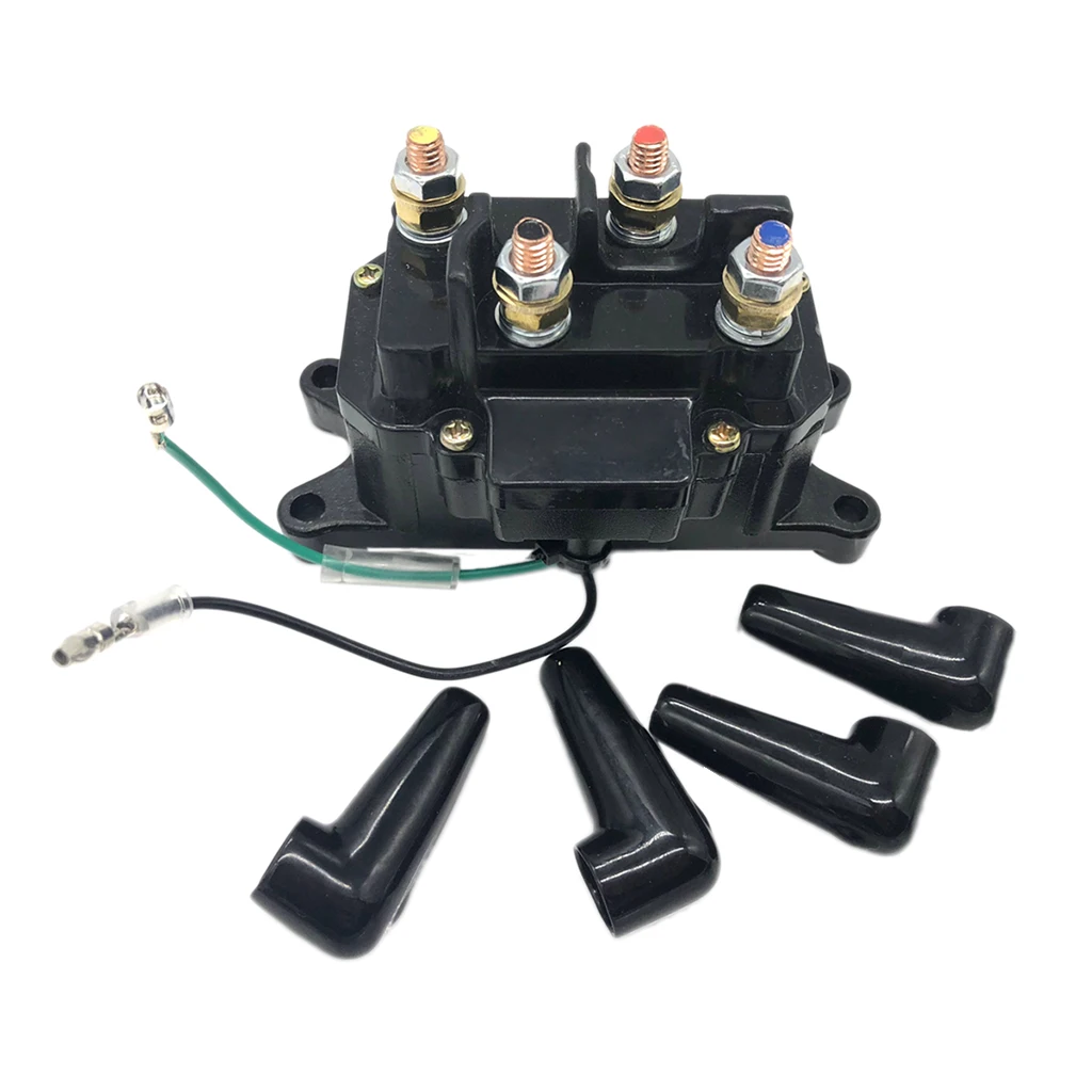 12V 250A Solenoid Relay Contactor Winch Rocker Switch Thumb For ATV UTV