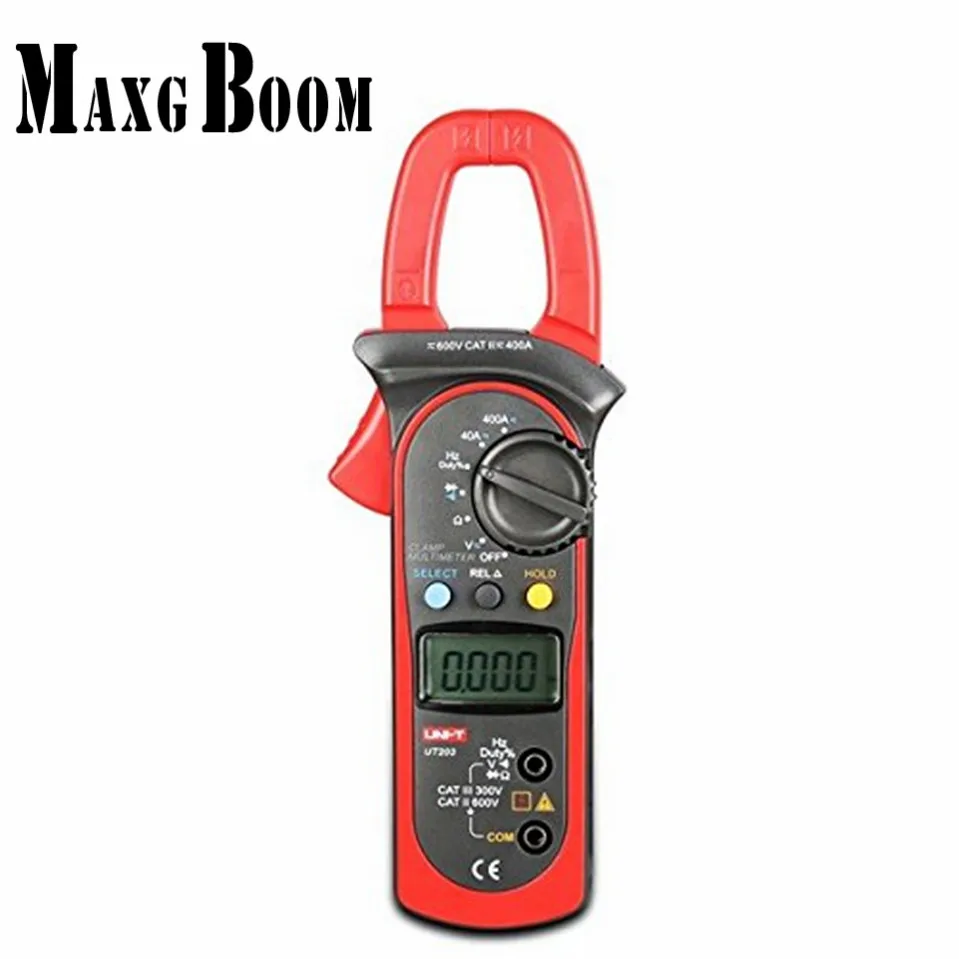 

MaxgBoom Original UNI-T UT203 UT 203 Digital Clamp Multimeter Ohm DMM DC AC Current Voltmeter 400A